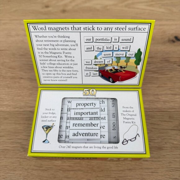 Magnetic Poetry Kit 50 Something Gift Present Stocking Stuffer Idea Crafty NEW - Picture 3 of 4